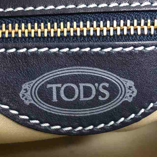 TOD'S  トッズ ハンドバッグ  マルチポケット   ネイビー　レザー