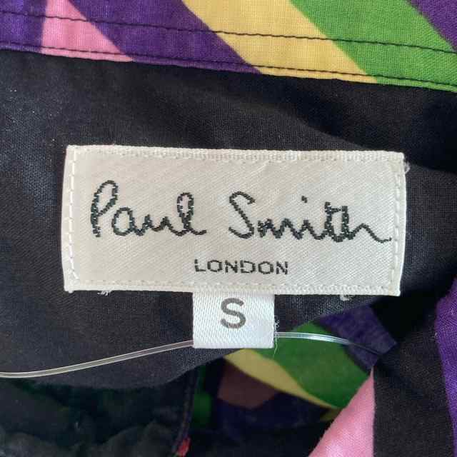 ポールスミス PaulSmith 長袖シャツ サイズS メンズ - 黒×ライトブルー