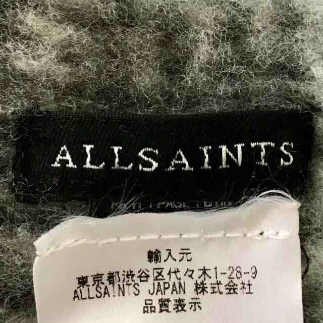 オールセインツ All Saints マフラー レディース - グレー×黒×ライト