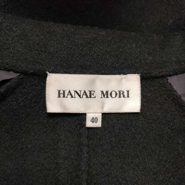 ハナエモリ HANAE MORI コート サイズ40 M レディース 美品 - 黒 長袖/カシミヤ/冬【中古】20231128