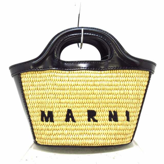 マルニ MARNI トートバッグ レディース 美品 トロピカリア ベージュ×黒