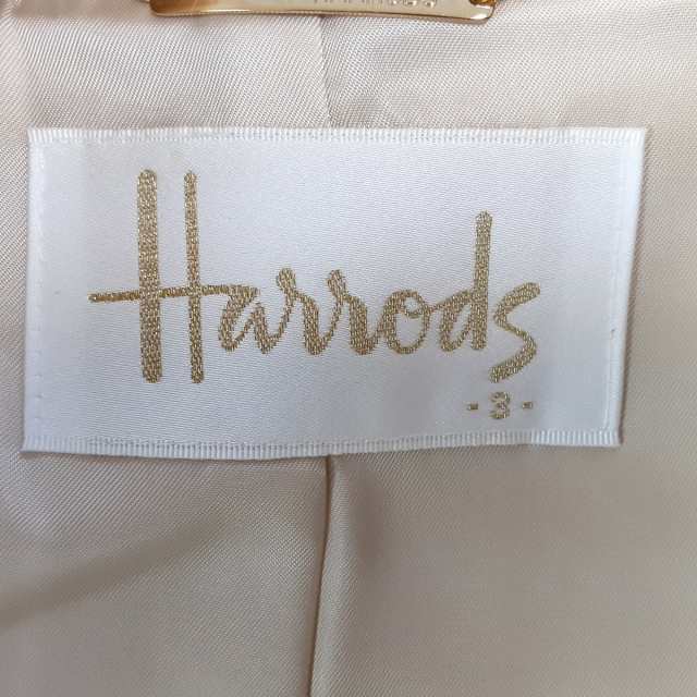 ハロッズ HARRODS コート サイズ3 L レディース 美品 - アイボリー 長袖/フォックス/ファー着脱可/冬【中古】20231202