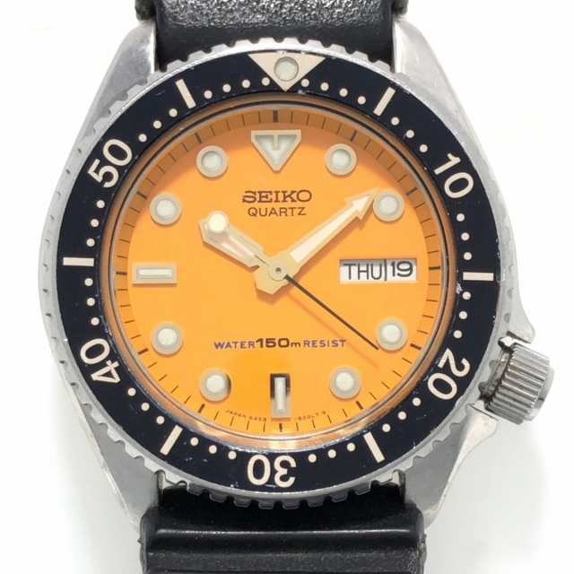 セイコー SEIKO 腕時計 - 6458-600A ボーイズ オレンジダイバー