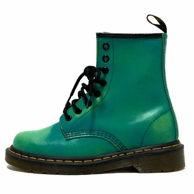 ドクターマーチン Dr.Martens ショートブーツ UK 4 レディース 美品 - グリーン×イエロー レザー【中古】20231210｜au  PAY マーケット