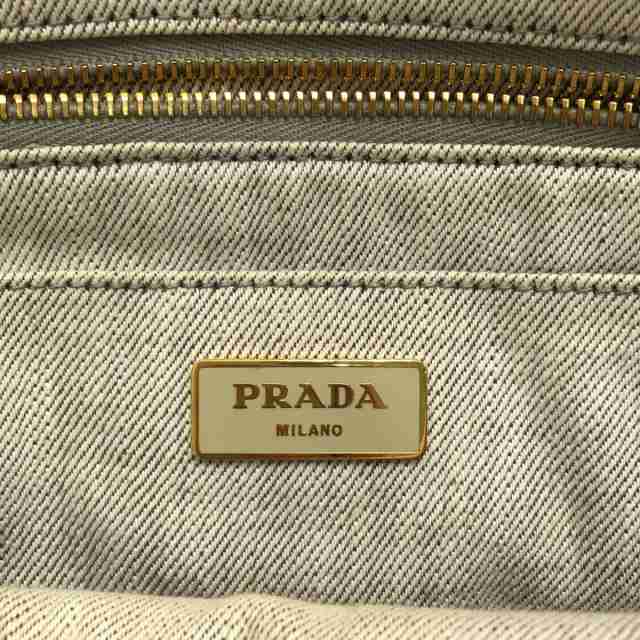 プラダ PRADA トートバッグ レディース CANAPA B2642B 白×グレー ...