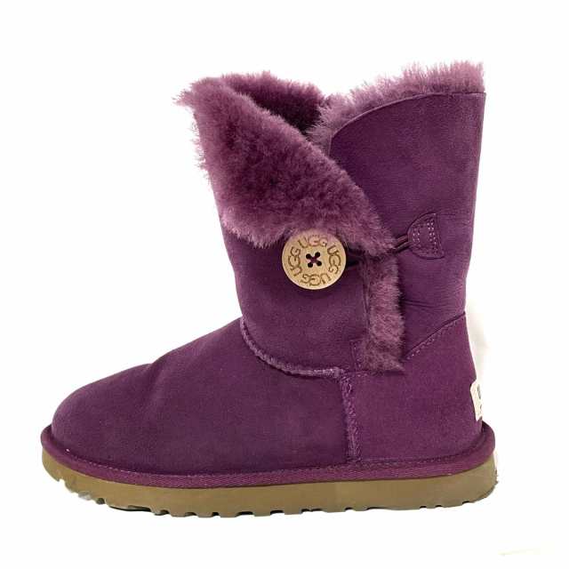 アグ UGG ショートブーツ 22 レディース - 5803 パープル ムートン