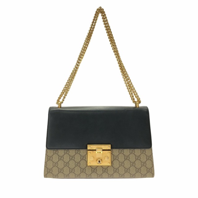 グッチ GUCCI ショルダーバッグ レディース パドロック 409486 ベージュ×ダークブラウン×マルチ  チェーンショルダー【中古】20231216｜au PAY マーケット