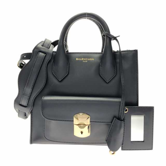 バレンシアガ BALENCIAGA トートバッグ レディース 美品 パドロックミニオールアフタヌーン 319499 黒  レザー【中古】20231216｜au PAY マーケット