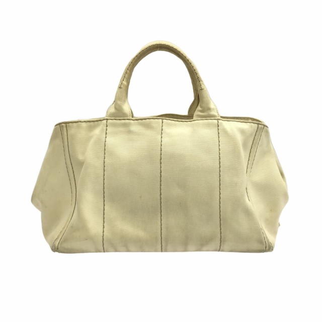 プラダ PRADA トートバッグ レディース CANAPA BN2642 白 キャンバス【中古】20231229