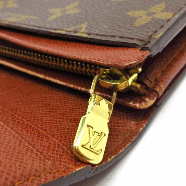 ルイヴィトン LOUIS VUITTON 2つ折り財布 モノグラム レディース ポルト モネ・ビエ トレゾール M61730【中古】20231219