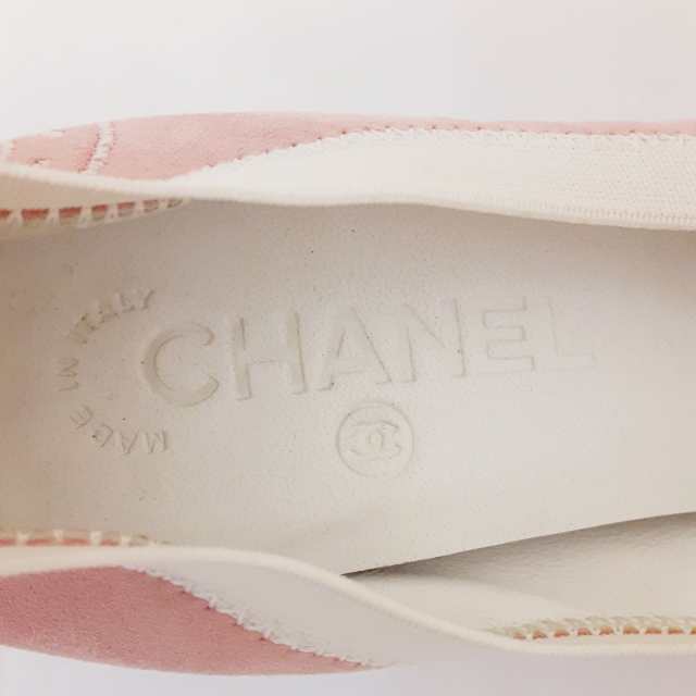 シャネル CHANEL パンプス 34 1/2 C レディース - G25386 ピンク×白