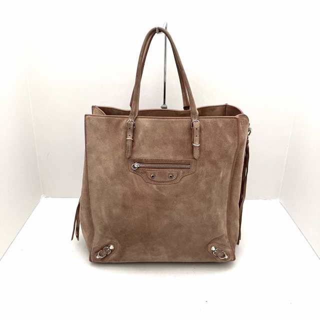 バレンシアガ BALENCIAGA トートバッグ レディース ペーパーA5 357330 ピンクベージュ スエード【中古】20231228｜au  PAY マーケット