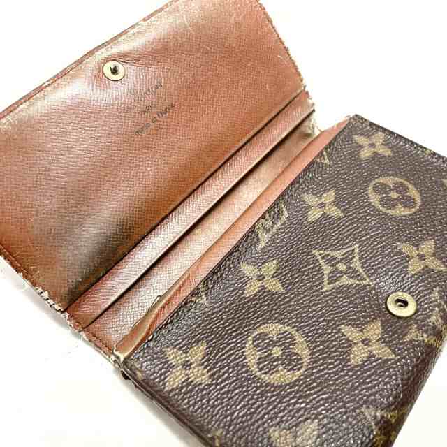 ルイヴィトン LOUIS VUITTON 2つ折り財布 モノグラム ポルト モネ