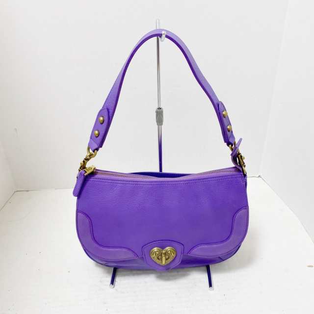 アナスイ ANNA SUI ハンドバッグ レディース - パープル レザー【中古