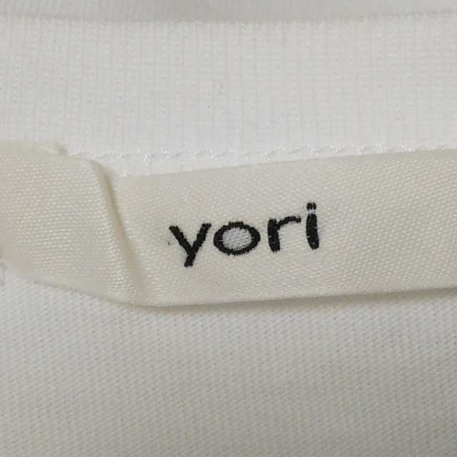 ヨリ yori 長袖カットソー サイズF レディース 美品 - 白 ボリューム