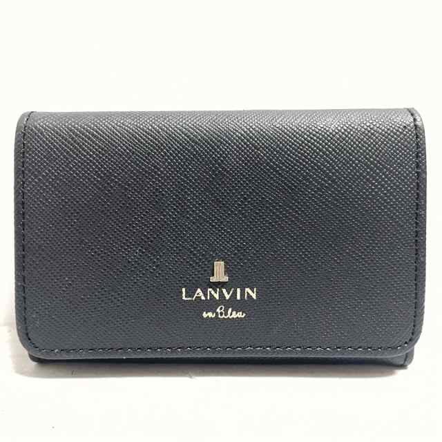 LANVIN 財布 レザー ブラック 美品カード入れ