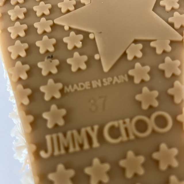 ジミーチュウ JIMMY CHOO サンダル 37 レディース - 白 ウェッジソール