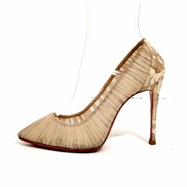 ヒール【箱袋付】Christian louboutinパンプス34(21cm)ベージュ