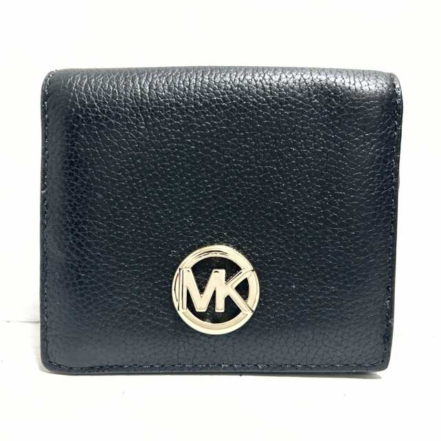 マイケルコース MICHAEL KORS 2つ折り財布 レディース 美品 - 35F8GFTD2L 黒 レザー【中古】20240125｜au PAY  マーケット