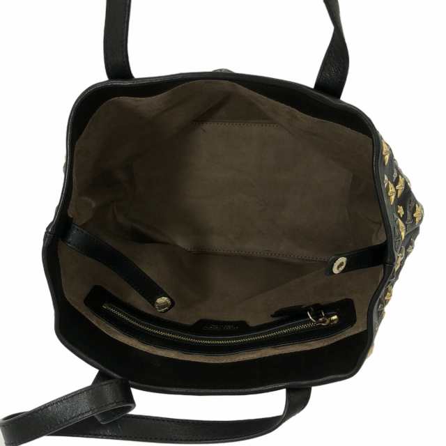 美品◎JIMMYCHOO ソフィアM スタッズ トートバッグ A4可 レザー 黒 JIMMY CHOO - ジミーチュウ ソフィアM トート スター スタッズ