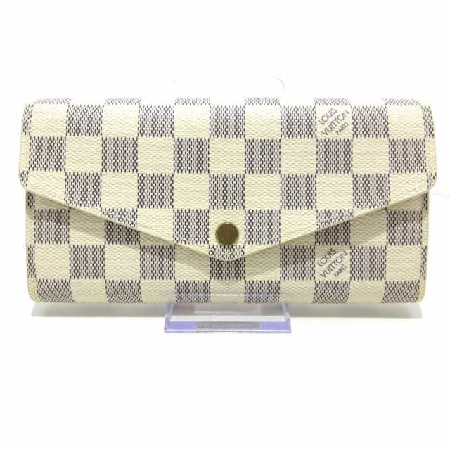 ルイヴィトン LOUIS VUITTON 長財布 ダミエ レディース 美品 ポルトフォイユサラ N63208 アズール ダミエ・キャンバス【中古】20240126の通販は