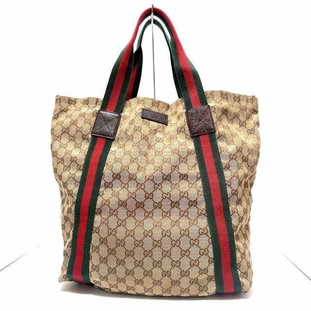 グッチ GUCCI トートバッグ レディース GG柄 189669 ベージュ×ダークブラウン×マルチ ジャガード【中古】20240423の通販は