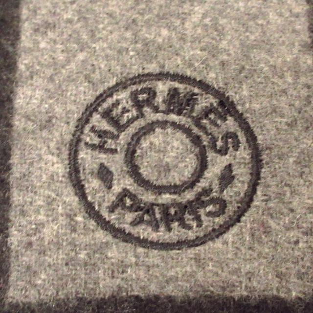 エルメス HERMES マフラー レディース 美品 - ダークグレー