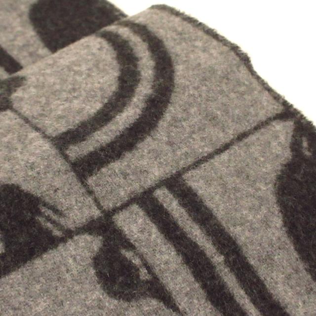 HERMES ダークグレー カシミヤ マフラー HERMES】エルメス『カシミヤマフラー』メンズ レディース 1週間