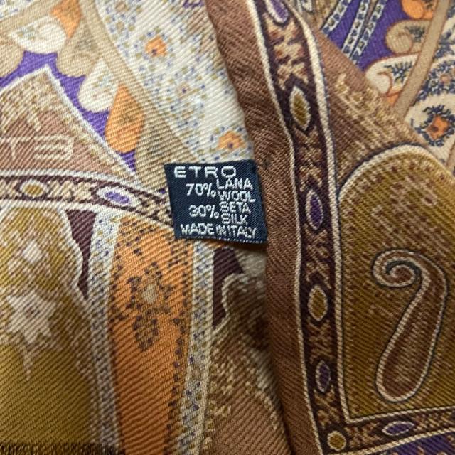 エトロ ETRO ストール(ショール) レディース - ブラウン×パープル 