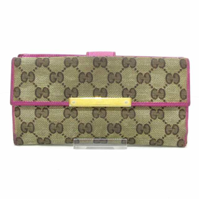 グッチ GUCCI 長財布 レディース GG柄,メタルバー 112715