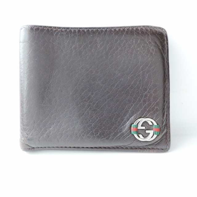 グッチ GUCCI 札入れ レディース シェリー(ウェブ),インターロッキングG 308794 ダークブラウン レザー【中古】20240410の通販は