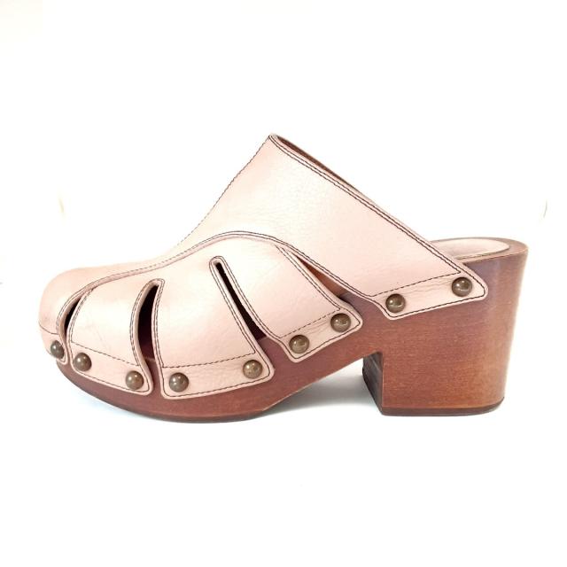クロエ Chloe ミュール 35 レディース - ベージュ レザー【中古  