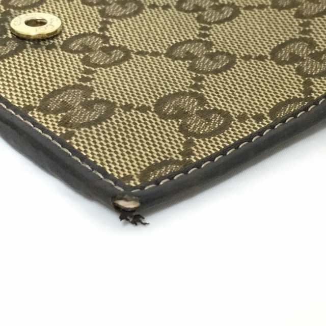 グッチ GUCCI Wホック財布 レディース ラブリー ベージュ×ダーク 