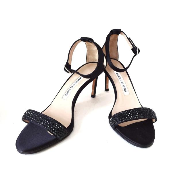 中古】MANOLO BLAHNIK(マノロブラニク) パンプス アウトソール張替済  