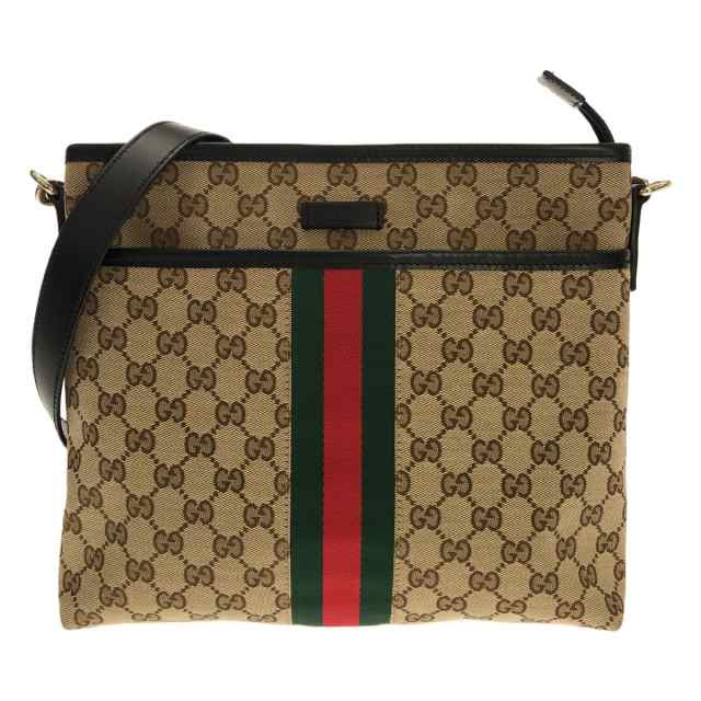 グッチ GUCCI ショルダーバッグ レディース 美品 GG柄,シェリー(ウェブ) 388926 ベージュ×黒×マルチ ストラップ着脱可【中古】20240510の通販は 86,716円