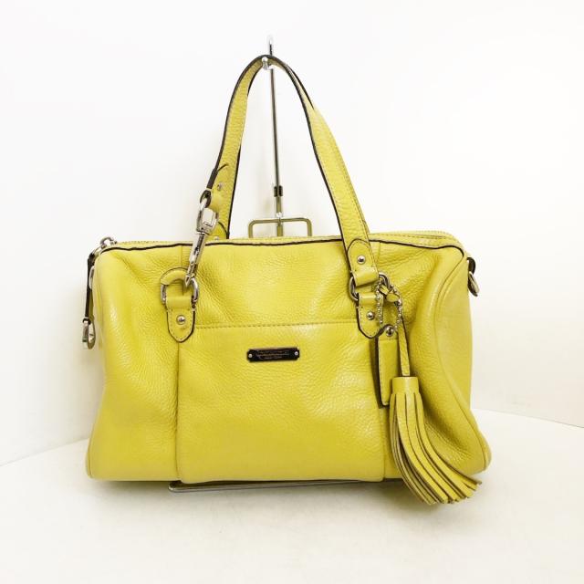 コーチ COACH ハンドバッグ レディース - F26121 イエローグリーン レザー【中古】20240414の通販はハンドバッグ
