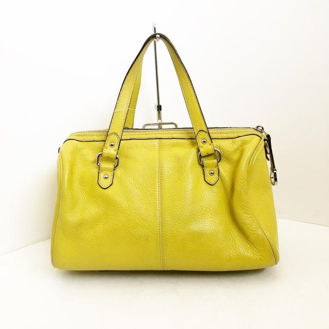 コーチ COACH ハンドバッグ レディース - F26121 イエローグリーン レザー【中古】20240414の通販は