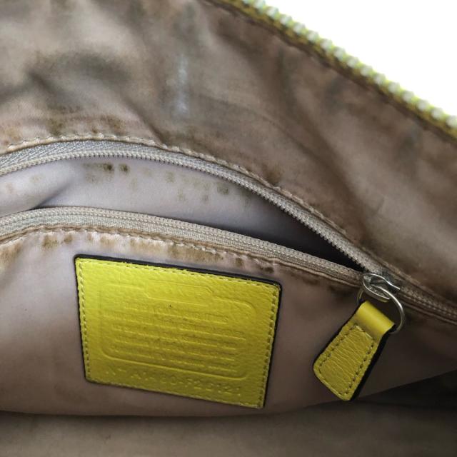 コーチ COACH ハンドバッグ レディース - F26121 イエローグリーン レザー【中古】20240414の通販は