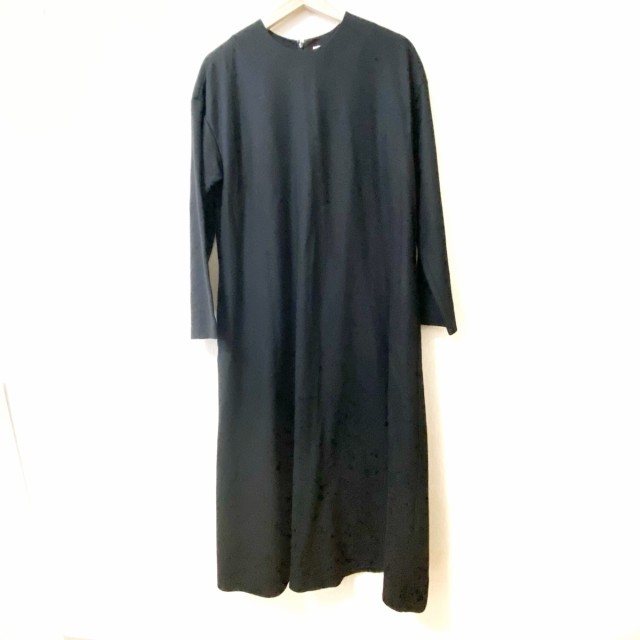 エブール ebure ワンピース サイズ38 M レディース - 黒 クルーネック/長袖/マキシ丈【中古】20240425の通販は