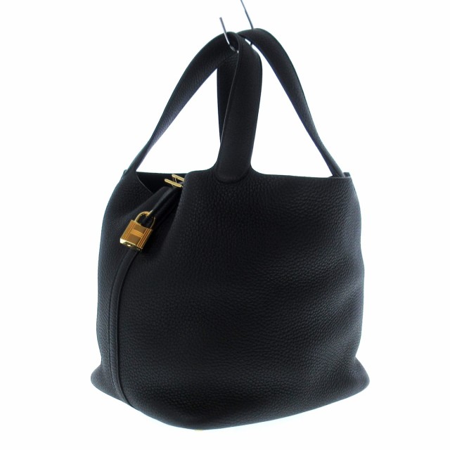 エルメス HERMES ハンドバッグ レディース 美品 ピコタンロックMM 黒 ゴールド金具 トリヨンクレマンス【中古】20240514の通販は
