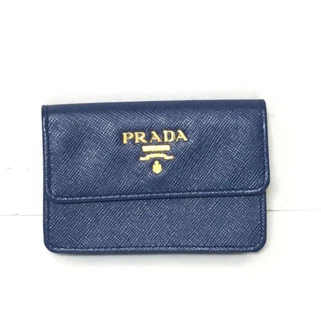 PRADA ネイビー レザー 名刺入れ PRADA(プラダ)の人気カード
