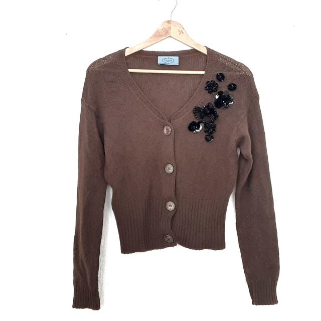 PRADA カシミア カーディガン 40 PRADA＊プラダ＊カーディガン