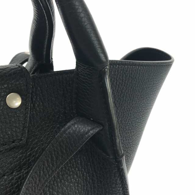 セリーヌ CELINE ハンドバッグ レディース 美品 ビッグバッグスモールウィズロングストラップ 黒 2way レザー【中古】20231027