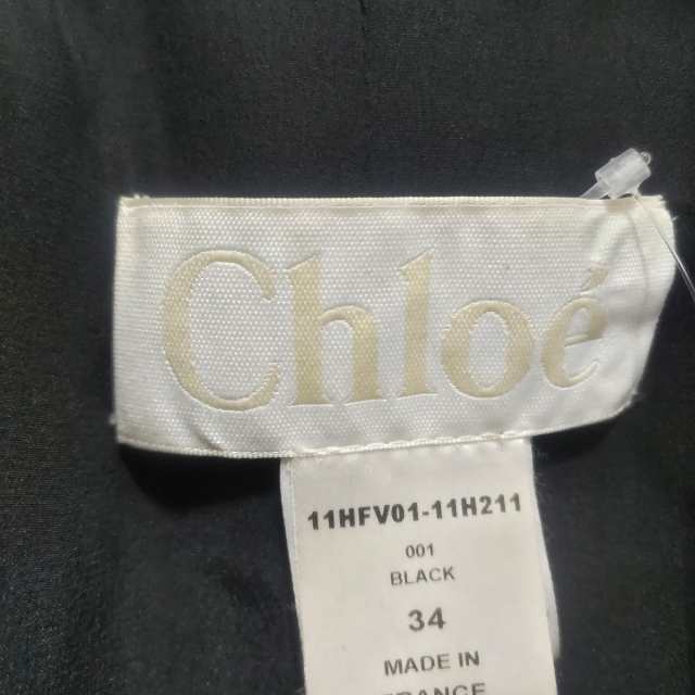 クロエ Chloe コート サイズ34 S レディース 美品 黒 ファー/冬物