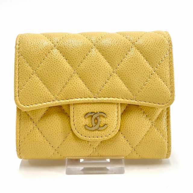 シャネル CHANEL 3つ折り財布 レディース 美品 マトラッセ AP0229 ...