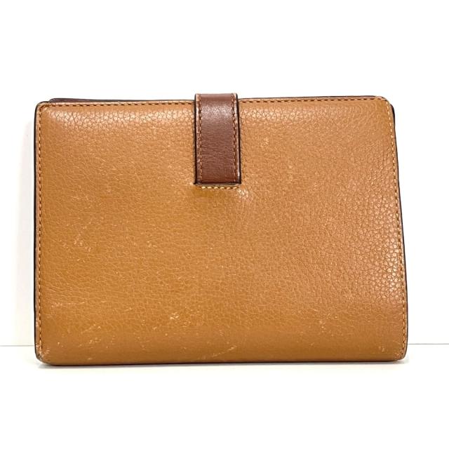 LOEWE ブラウン レザー 二つ折り財布 LOEWE 二つ折り財布 ブラウンレザー