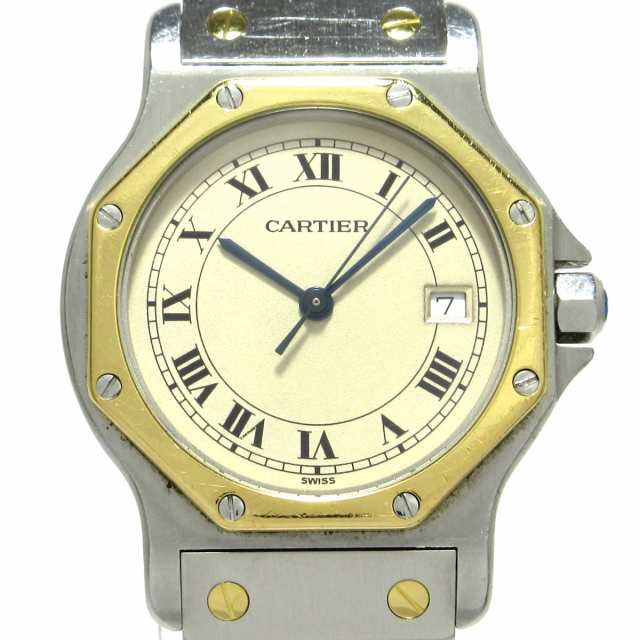 カルティエ Cartier 腕時計 サントスオクタゴン ボーイズ アイボリー【中古】20240531｜au PAY マーケット