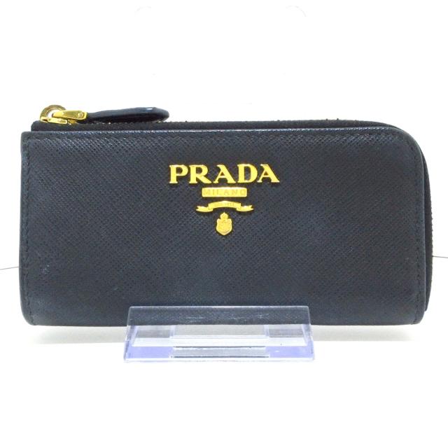 プラダ PRADA コインケース レディース - 黒 キーリング付き/L字