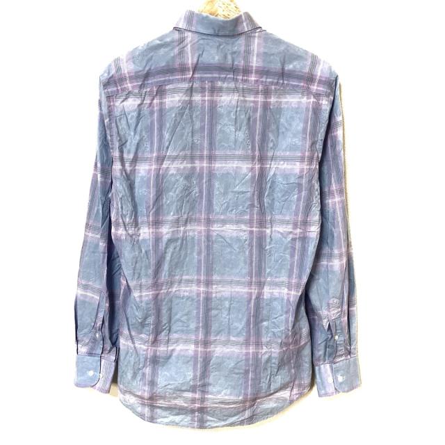 エトロ ETRO 長袖シャツ サイズ39 メンズ - ライトブルー×ピンク  