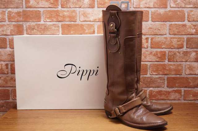 ○ピッピ Pippi ブーツ PP9-CFB15 エンジニアブーツ ローヒール チョコ 女性 中古｜au PAY マーケット